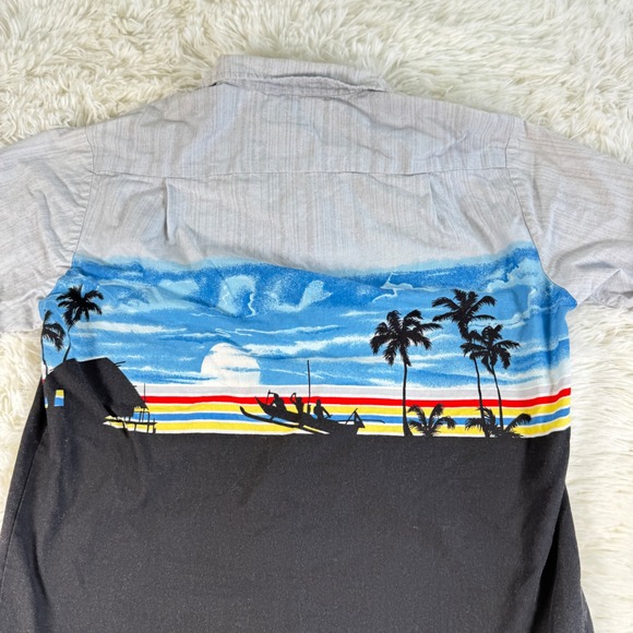Vintage Kolekole Hawaiian Shirt Mens Palm Tree Beach Scene Button Up Size Small - Picture 4 of 10